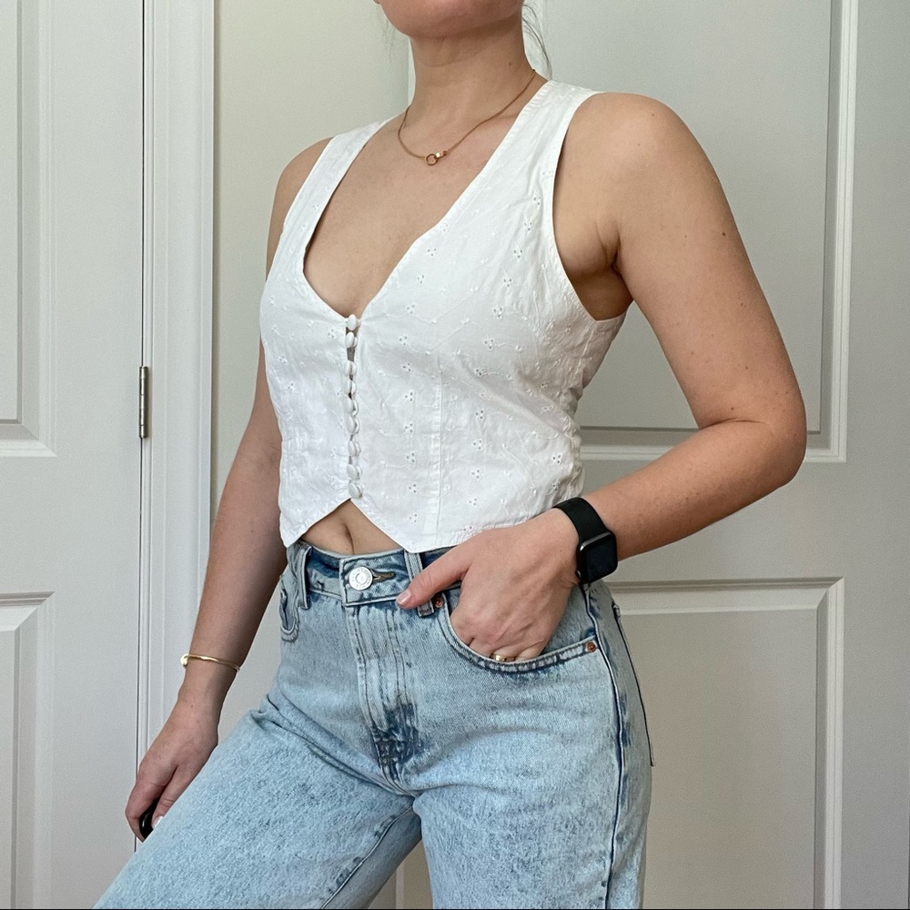 H&M Cotton Eyelet Vest